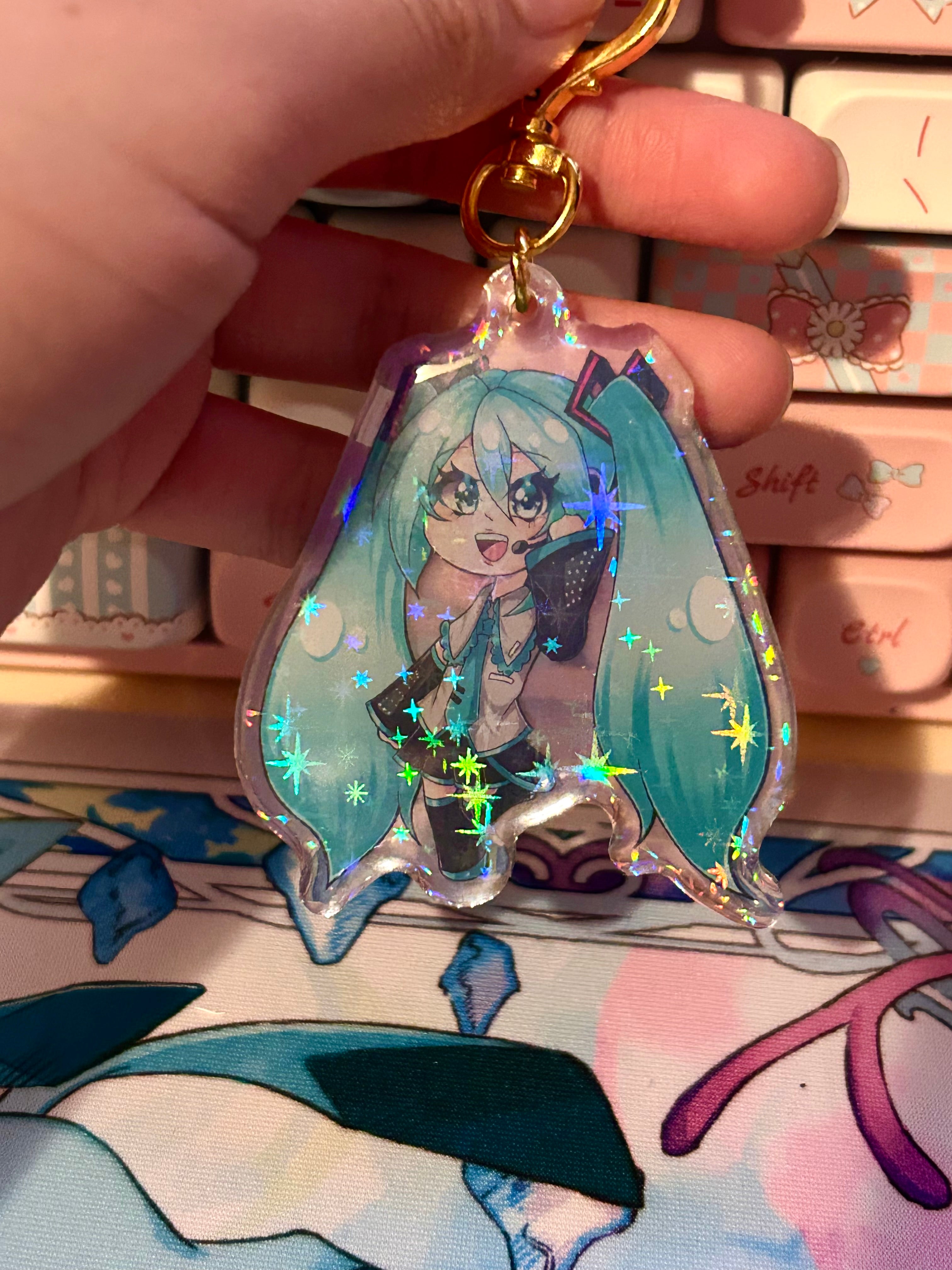 Vocoloid- Hatsune Miku chibi Acyrlic Charms