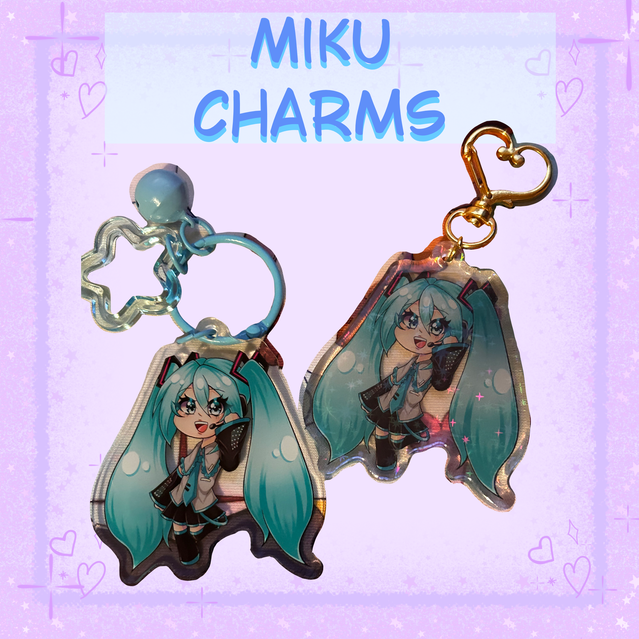 Vocoloid- Hatsune Miku chibi Acyrlic Charms