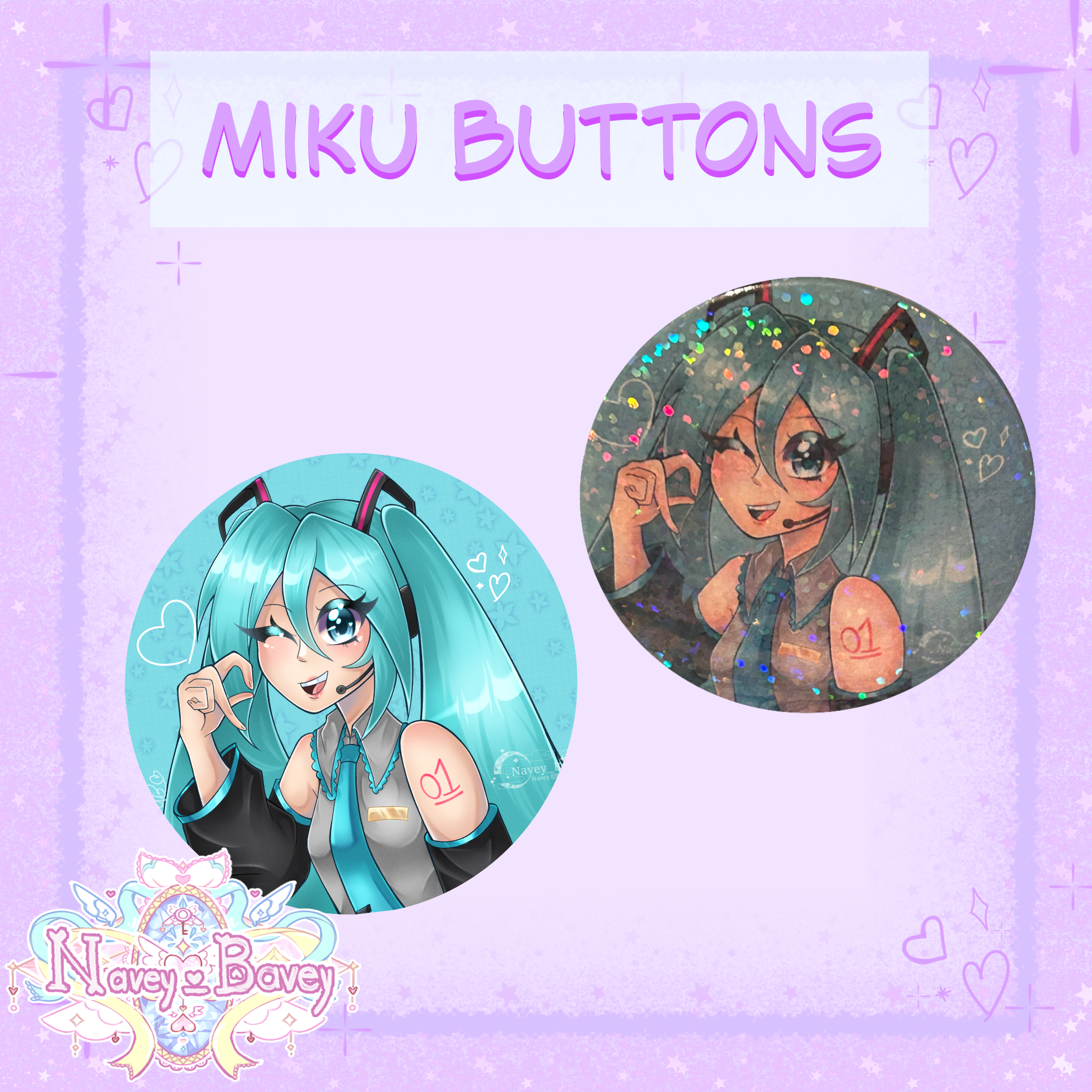 Vocoloid- Hatsune Miku Buttons