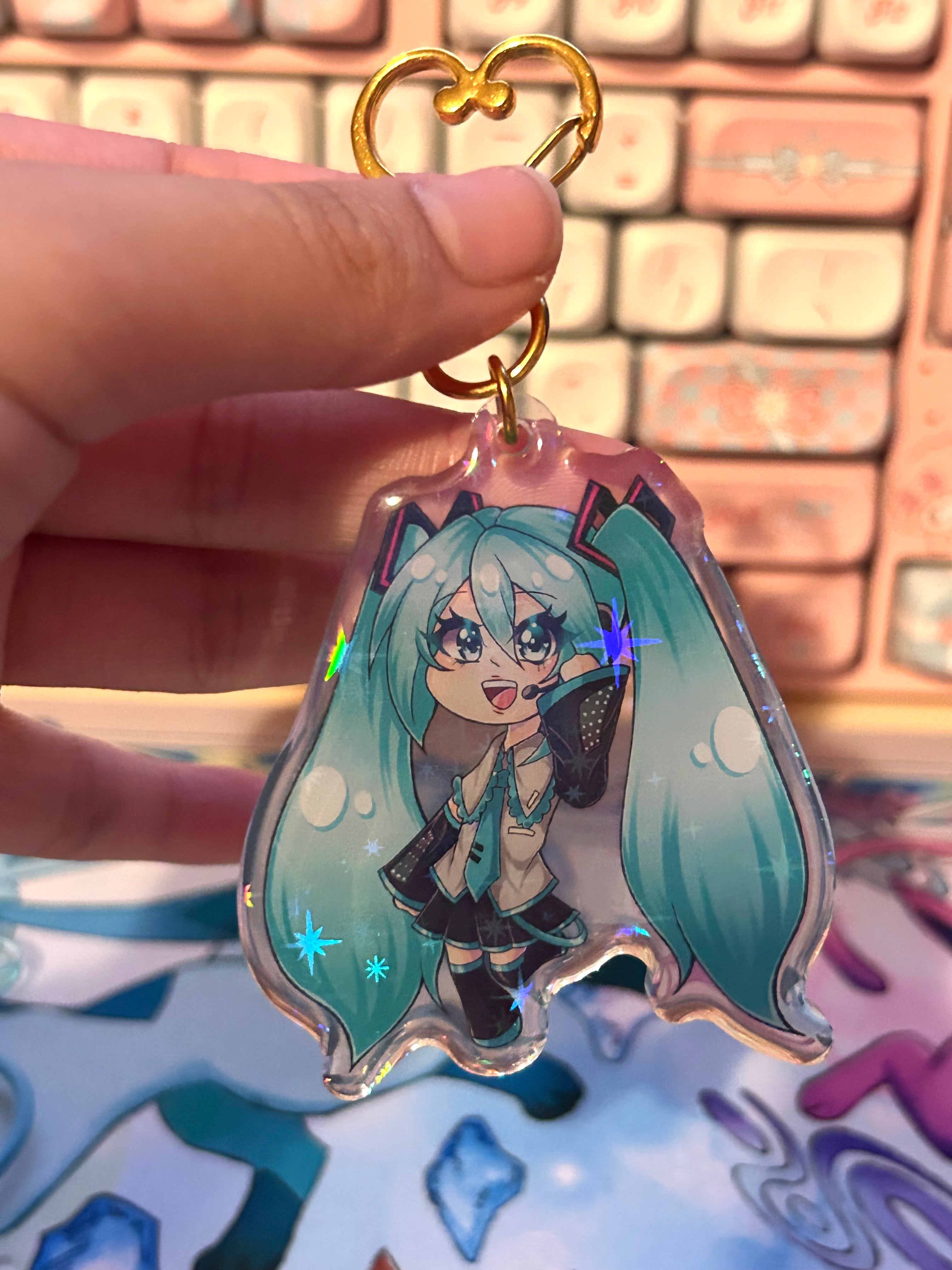 Vocoloid- Hatsune Miku chibi Acyrlic Charms